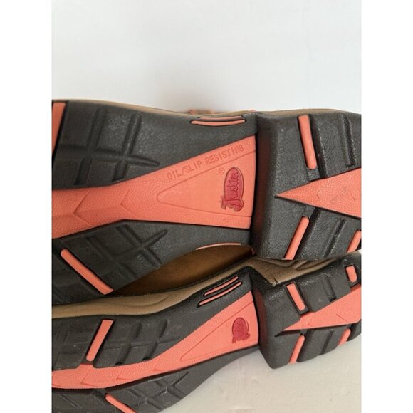 JUSTIN Women’s Trekker 11" Camo Work Boot Size 7B Waterproof Russet Brown SE4356 - Picture 8 of 16